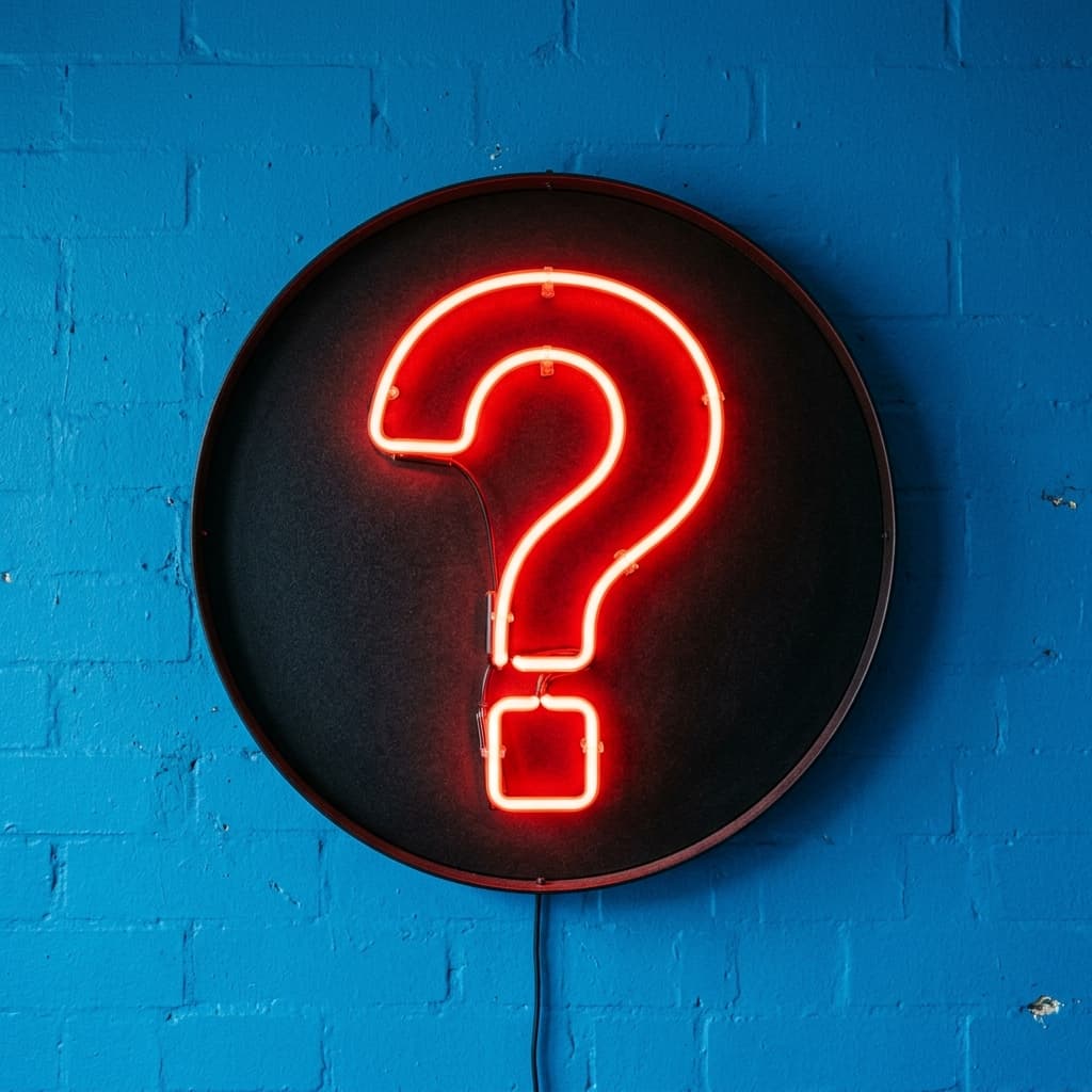 Neon Question Mark